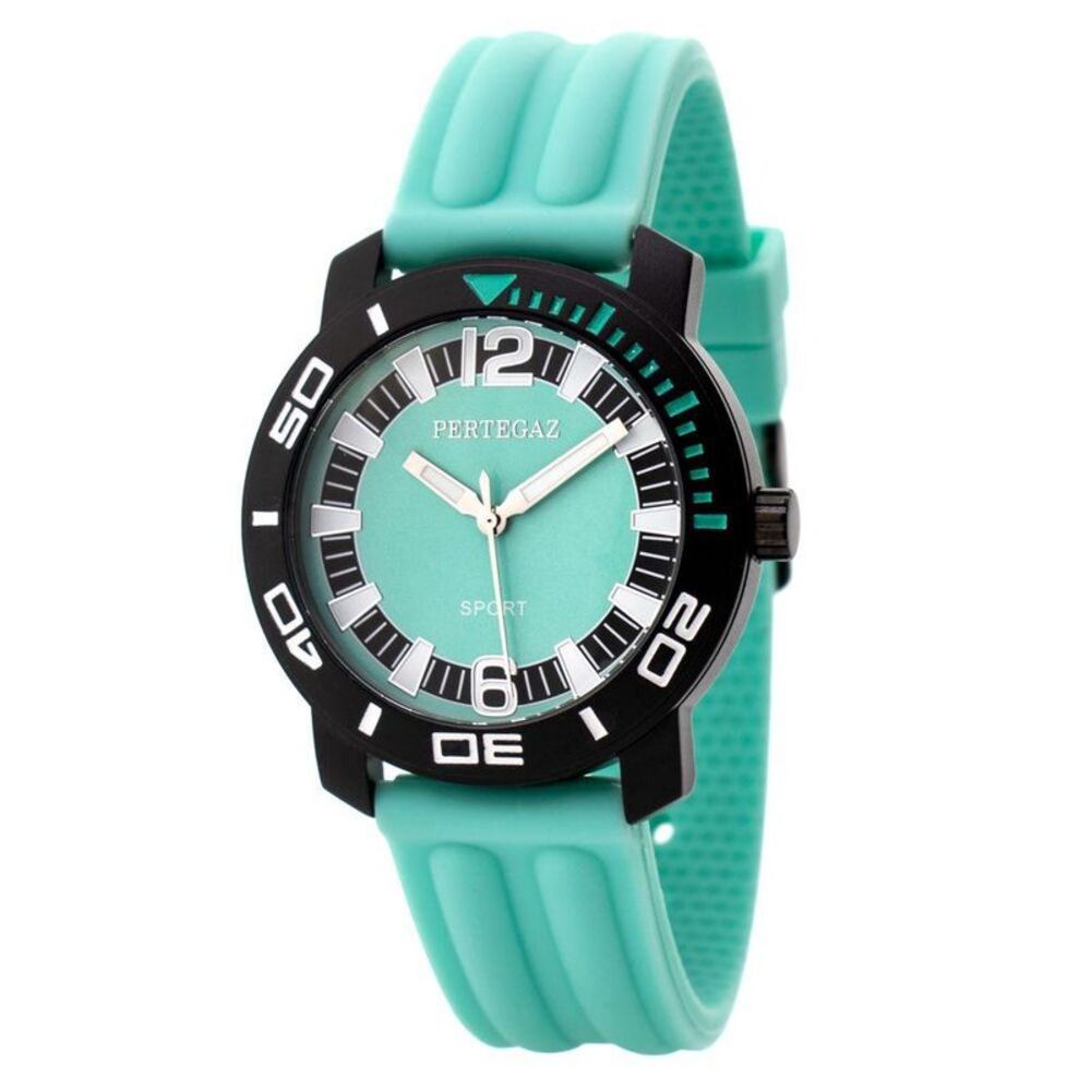 PERTEGAZ Rubber Sport Watch with Durable Strap Unisex Green Unisex Watches